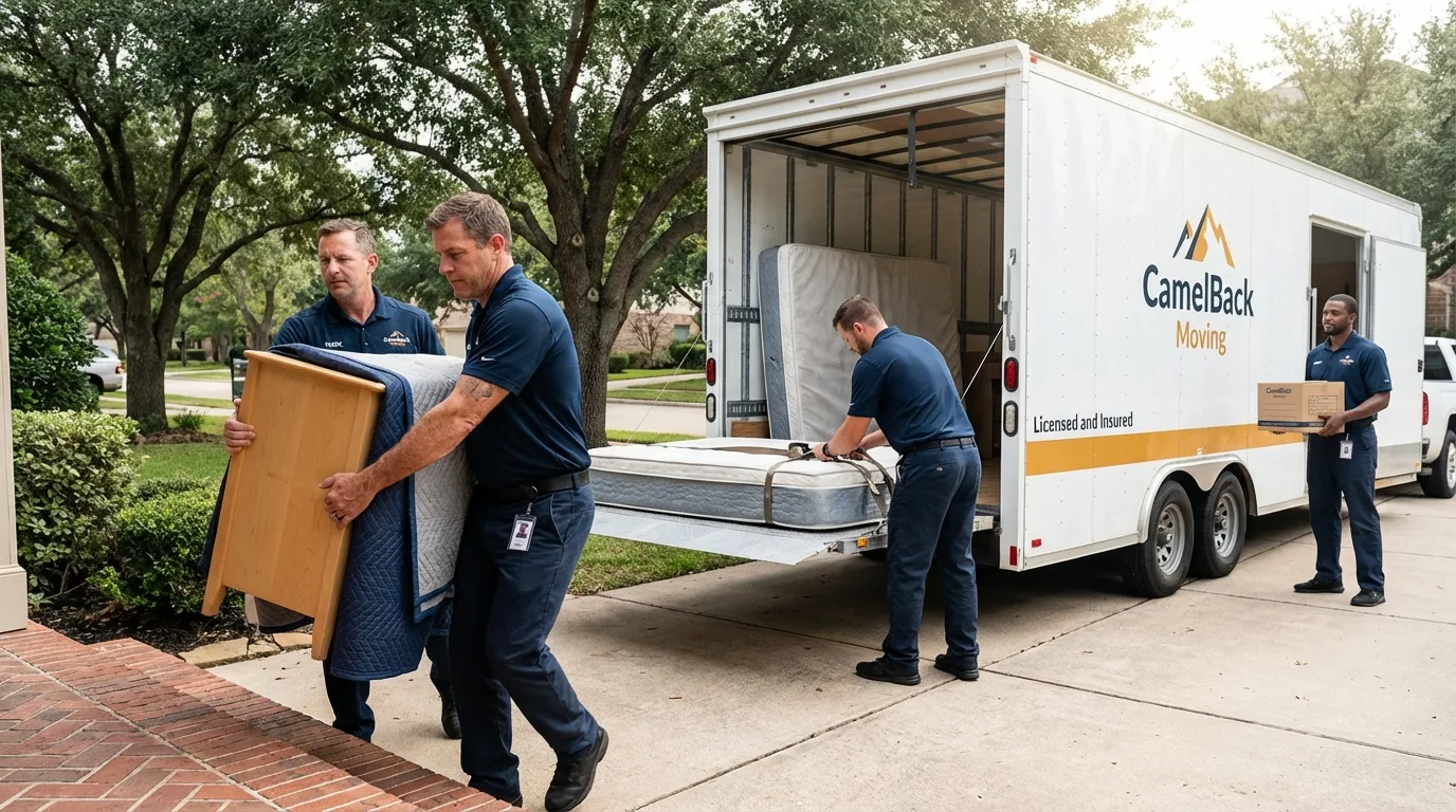 Crew loading residential truck for cross-state move from Alexandria, VA